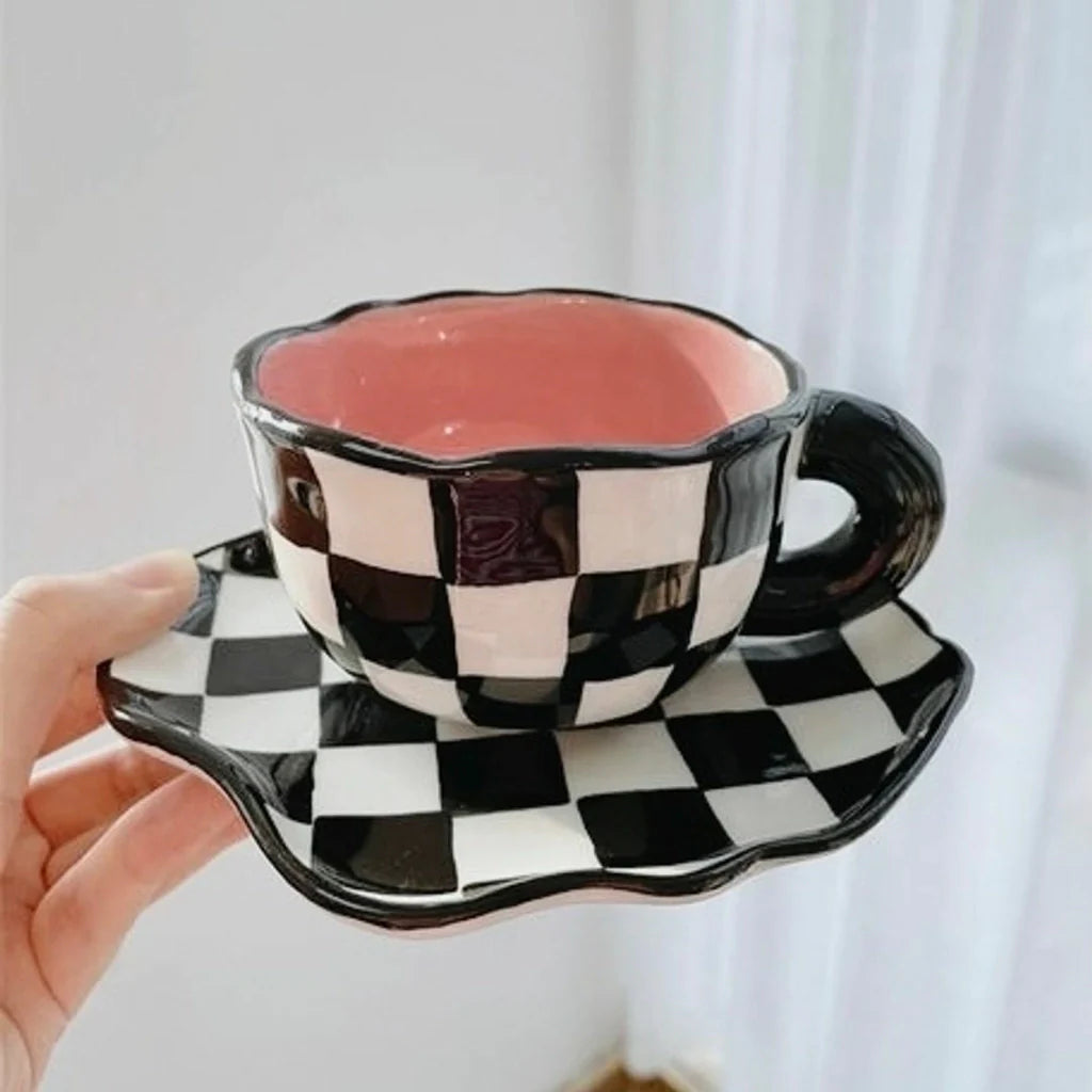 Taza Rosa Cuadros