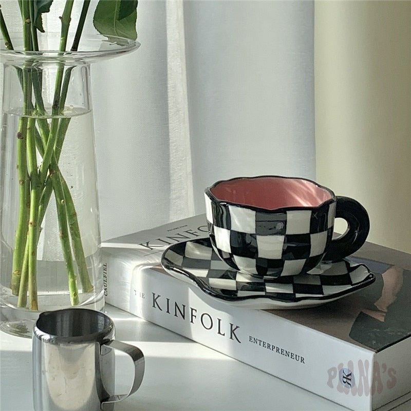 Taza Rosa Cuadros