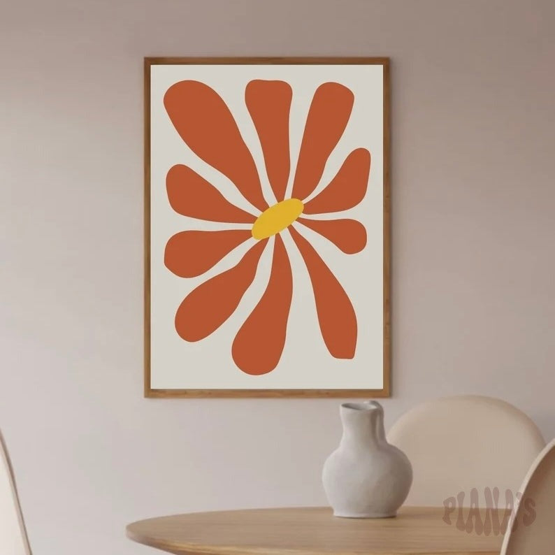 Póster Flor Roja