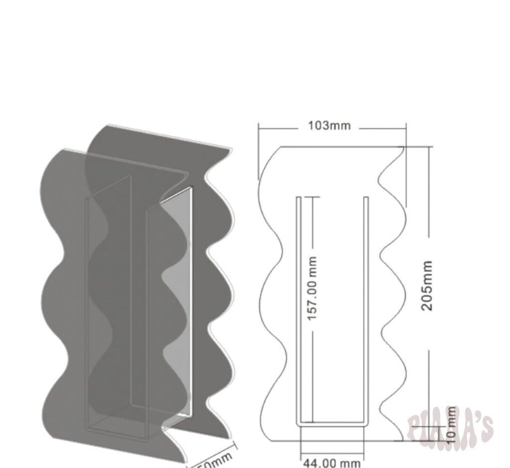 Florero Curve Black