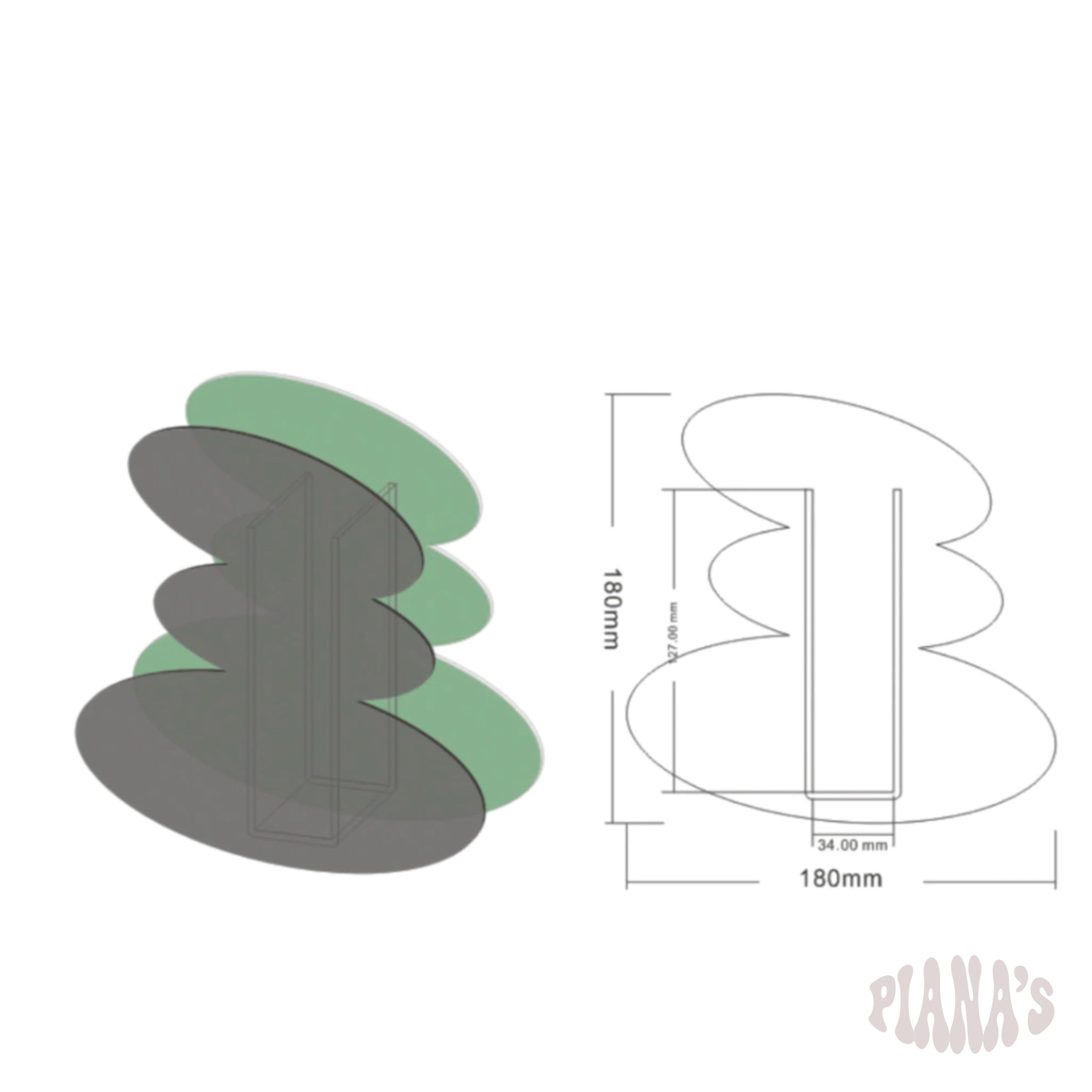Florero Curve Black